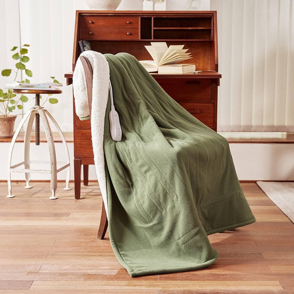 Heated Blanket-Electric Blanket,50"x60" Soft Heated Throw Blanket with 5 Heating Levels & 3 Hours... | Amazon (US)