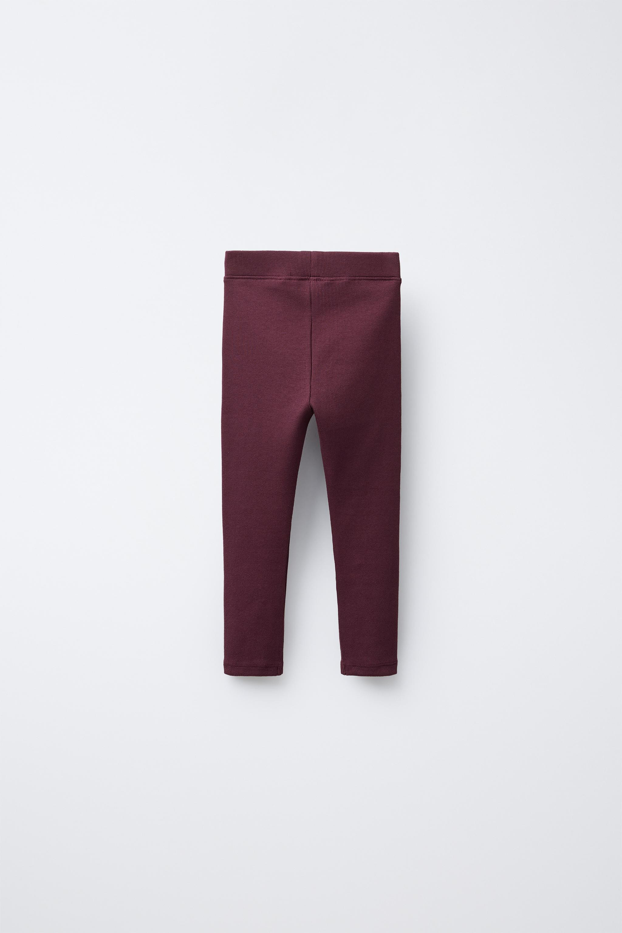 LABEL DETAIL RIBBED LEGGINGS | Zara US