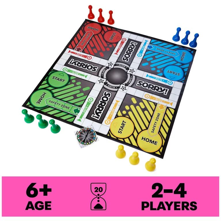 Sorry Board Game, Giant Edition Family Indoor Outdoor, For Kids 6 & Up - Walmart.com | Walmart (US)