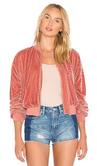 Lovers + Friends x REVOLVE The Leighton Bomber in Pink | Revolve Clothing