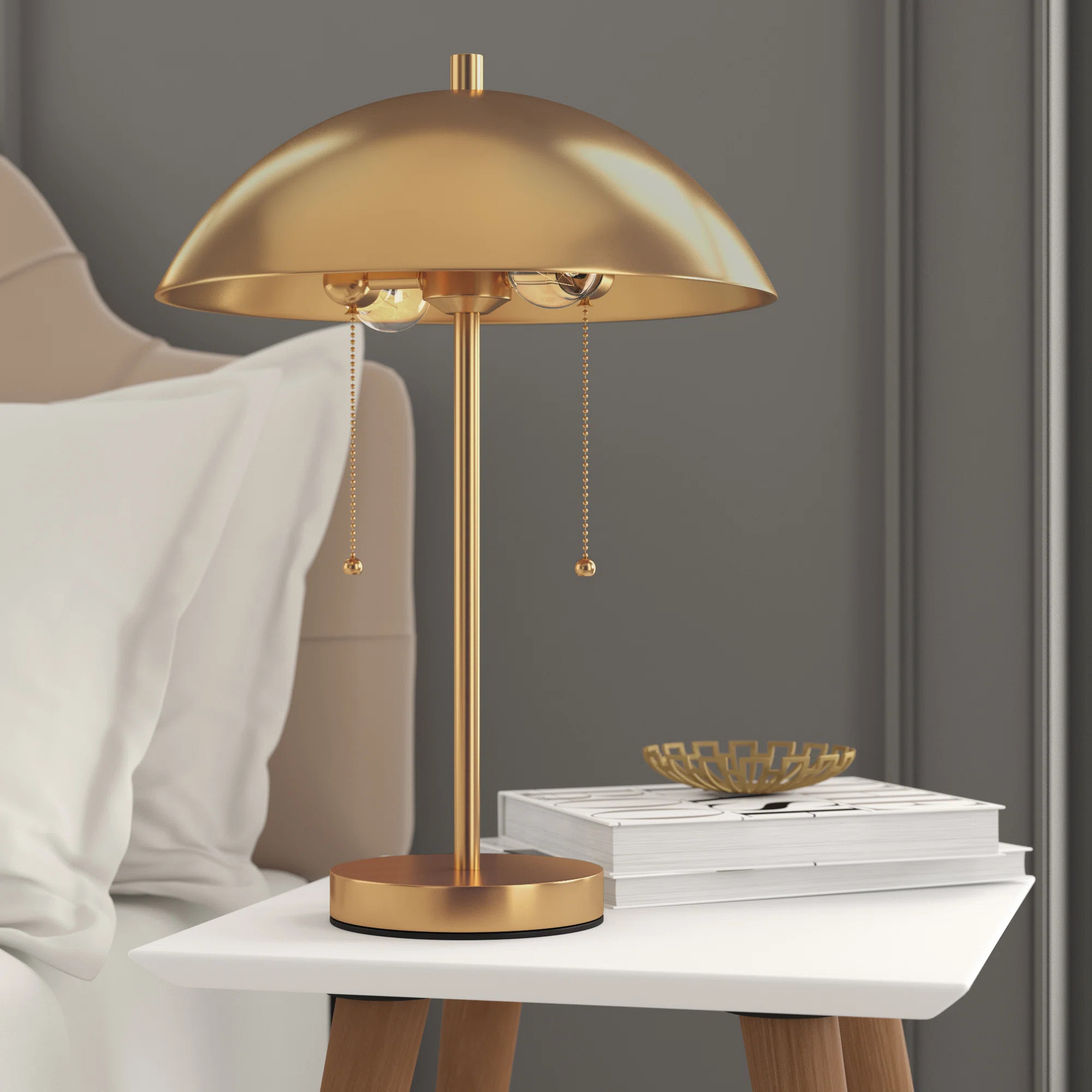 Everly Quinn 19" Matte Gold Table Lamp & Reviews | Wayfair | Wayfair North America