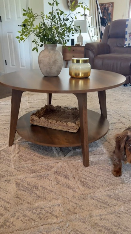 The easiest way to warm up a living room ✨ This neutral rug and round wood coffee table make the space feel cozy, elevated, and pulled together without trying too hard. Linking both for you! 🤎

#LTKHome #HomeDecor #LivingRoomDecor #NeutralHome #CoffeeTableStyling #AreaRug #CozyHome #HomeInspo #ModernFarmhouse #NeutralDecor #AffordableHomeDecor #LivingRoomInspo #HomeFinds #InteriorStyle #LTKCreator