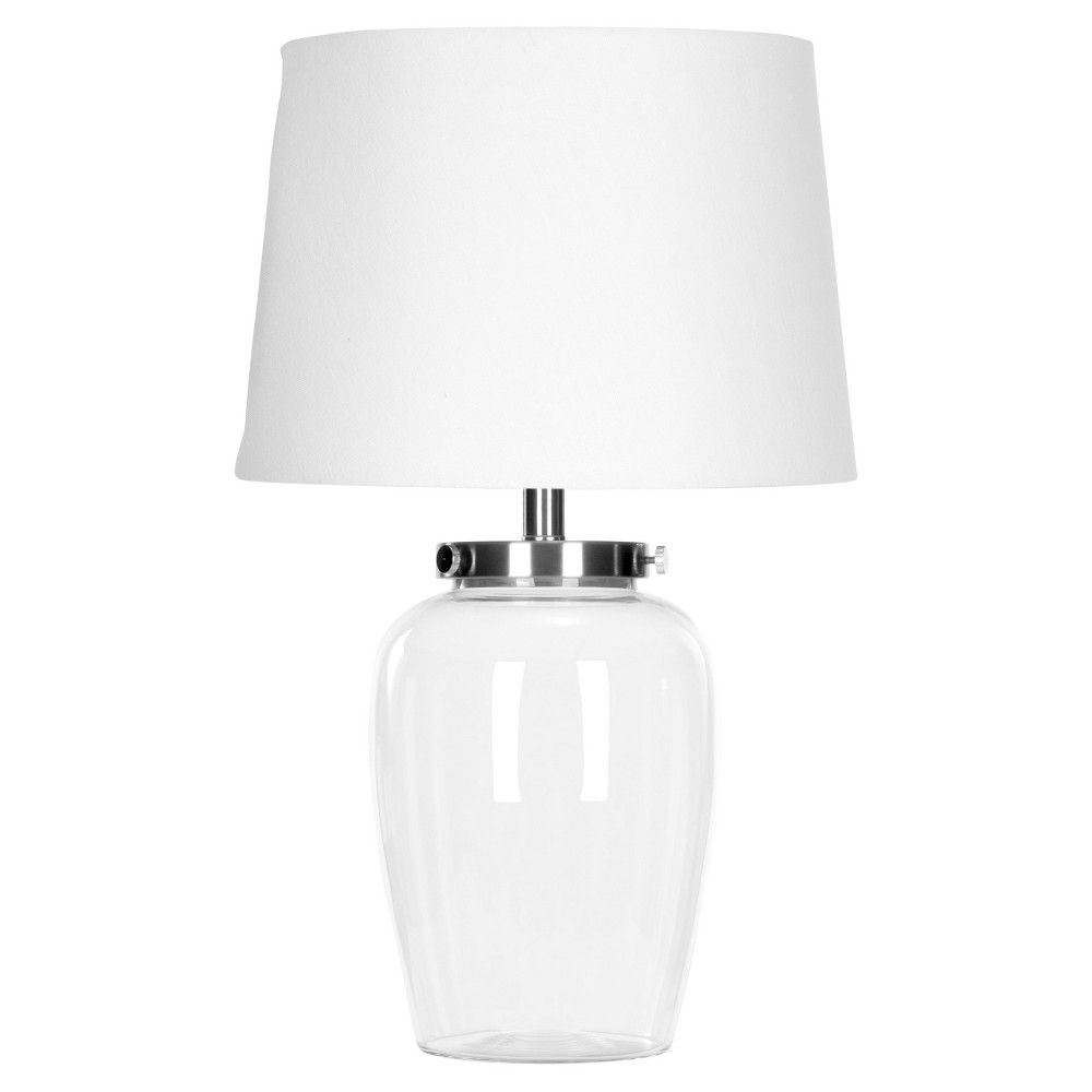 22.5" Evan Fillable Glass Table Lamp Clear (Includes CFL Light Bulb) - Safavieh | Target