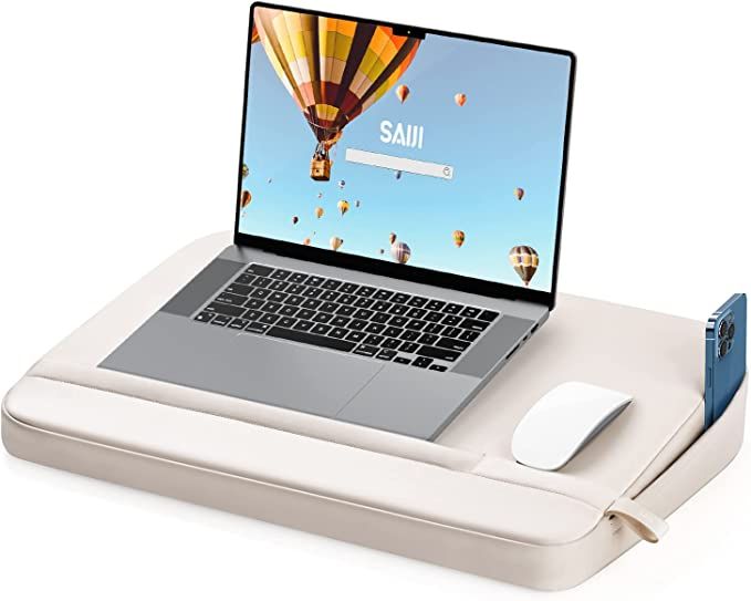 SAIJI Laptop Lap Desk, Ultra Lightweight Portable Lap Desk with Pillow Cushion, Fit up to 17” L... | Amazon (US)