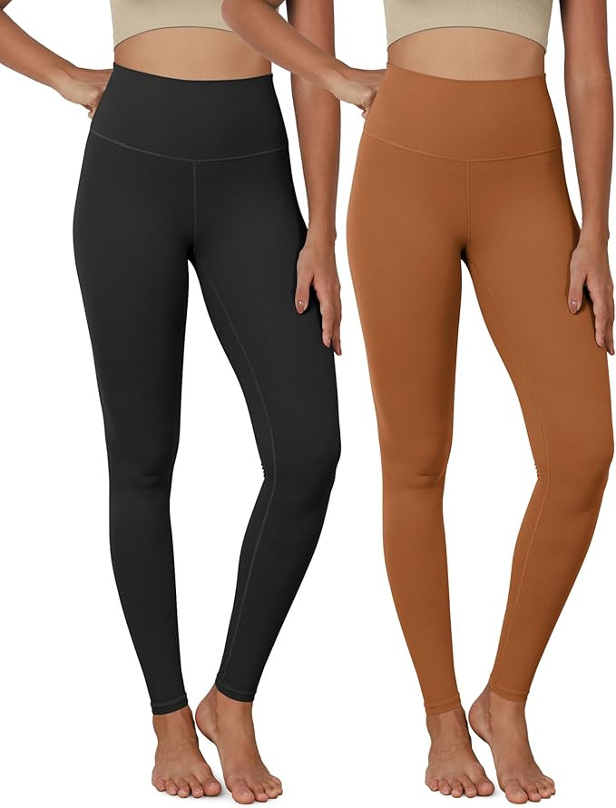 ODODOS 2-Pack Buttery Soft Lounge Yoga Leggings for Women 23" / 25" /28" High Waist Yoga Pants | Amazon (US)