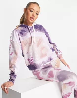 Nike Training Dri-FIT fleece tie dye hoodie in purple/multi | ASOS (Global)