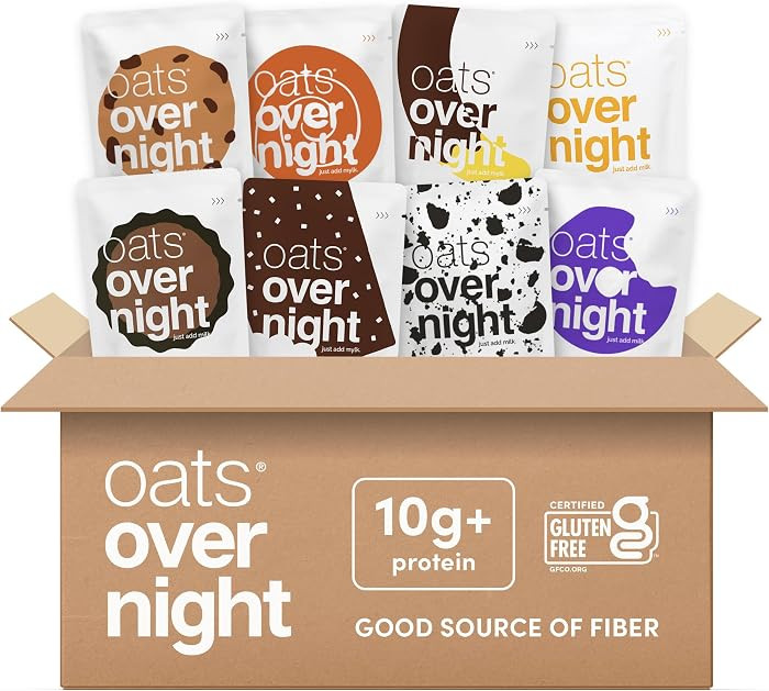 Oats Overnight Dessert Variety Pack - High Protein, High Fiber Breakfast Protein Shake - Gluten F... | Amazon (US)
