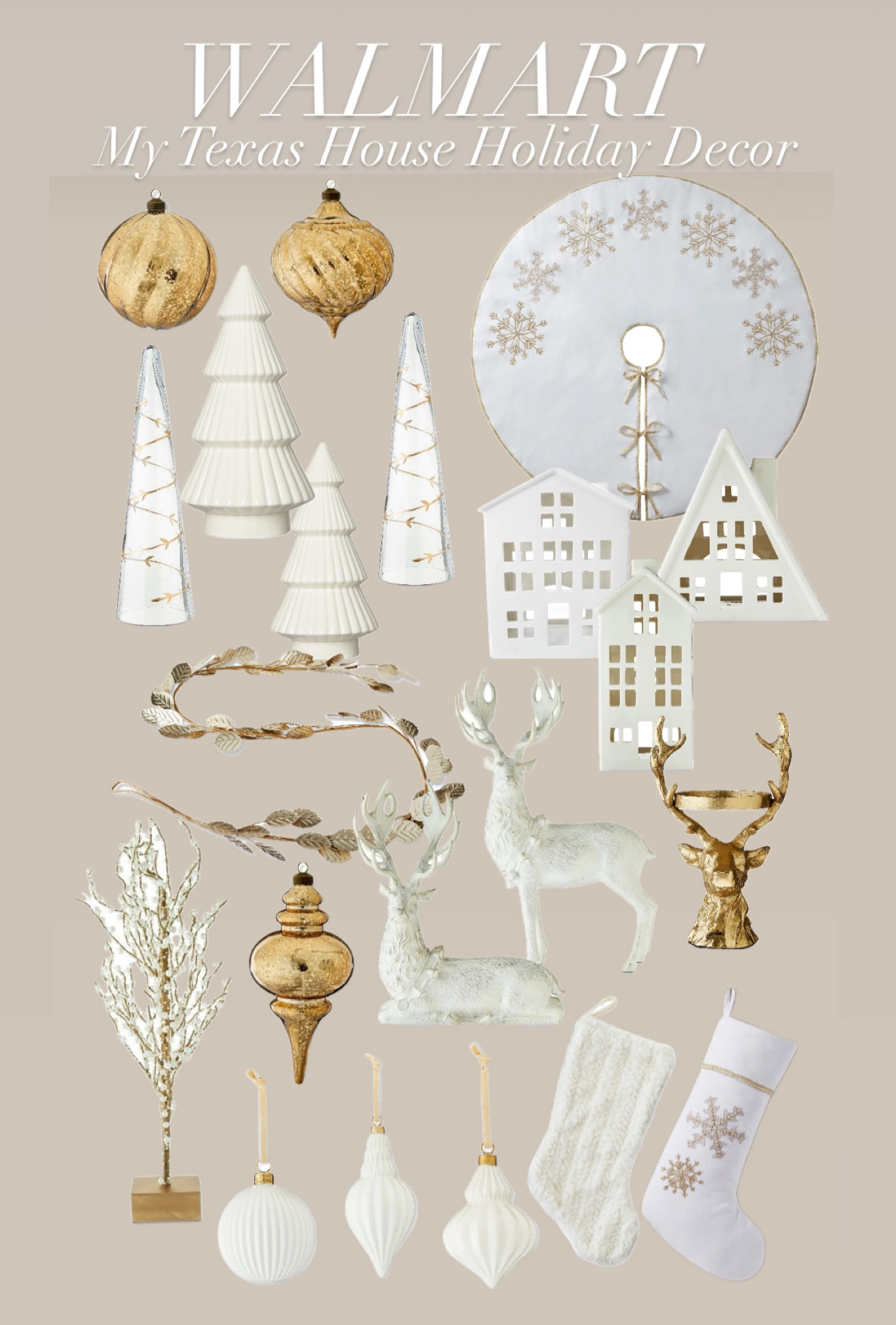 Gold and white My Texas House at Walmart holiday decor 

#LTKFindsUnder50 #LTKHome #LTKSeasonal