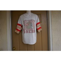 49Ers San Francisco Sf Tshirt Large 1980S Vintage Large V Neck Vneck Ringer Size L | Etsy (US)