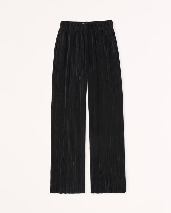 Women's Elevated Plisse Wide Leg Pants | Women's Matching Sets | Abercrombie.com | Abercrombie & Fitch (US)