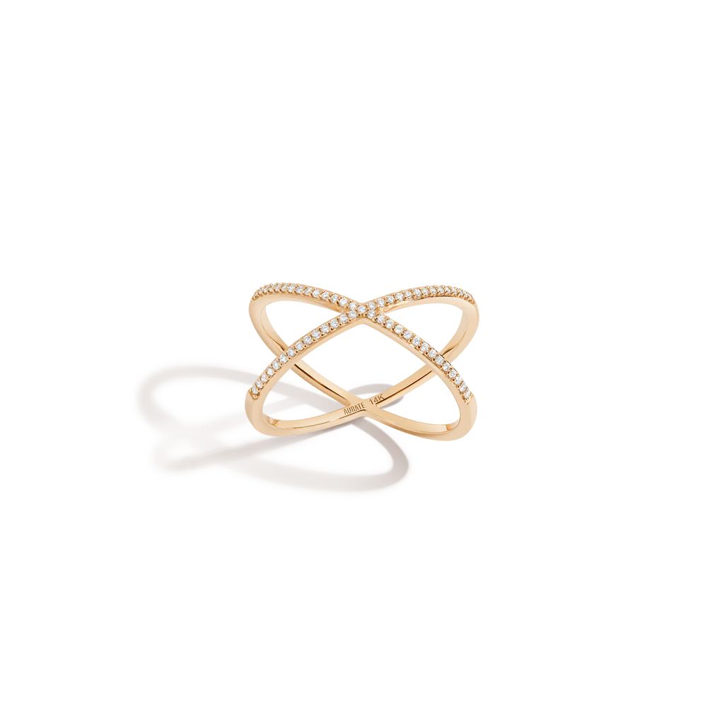 Petite Diamond X Ring | AUrate New York