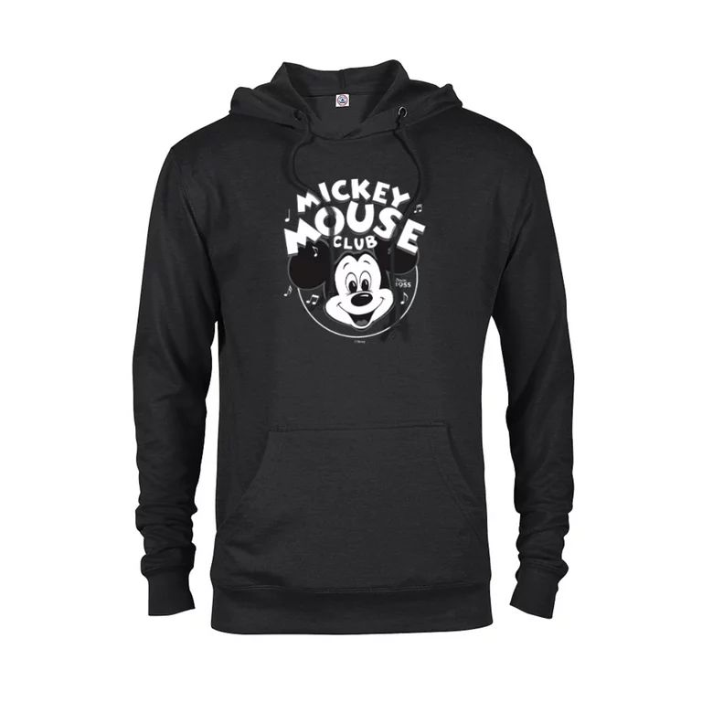 Disney 100 Mickey Mouse Club Logo Black & White Retro D100 - Pullover Hoodie for Adults - Customi... | Walmart (US)