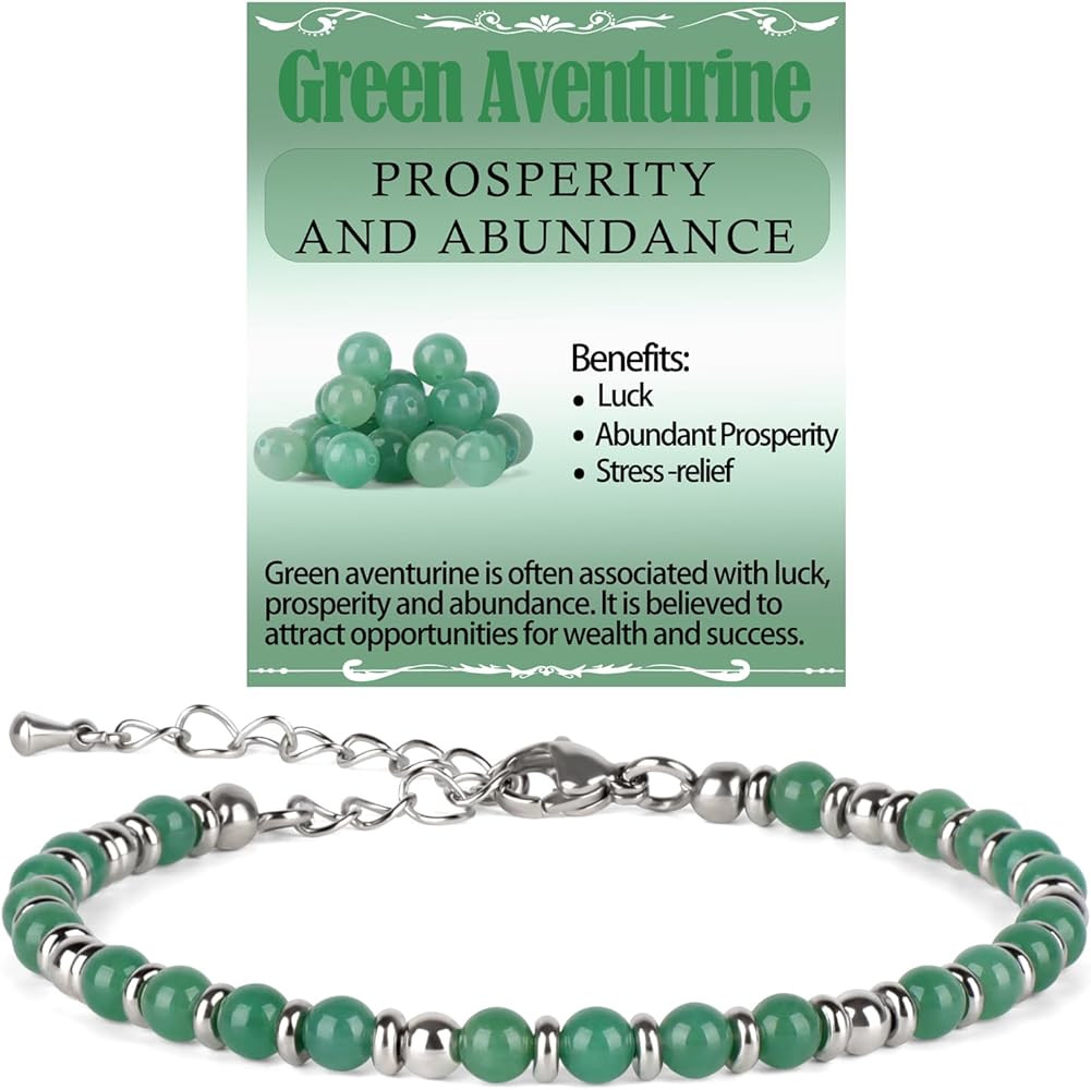 LPBeads Beaded Bracelets for Women Energy Gemstone Charm Jewelry Adjustable Bracelet Gifts for Mo... | Amazon (US)