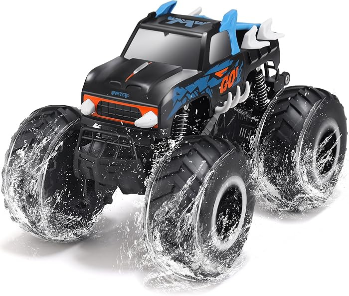 Threeking 1:16 Waterproof Monster Truck Toys RC Cars Amphibious Remote Control Car Trucks 4WD All... | Amazon (US)
