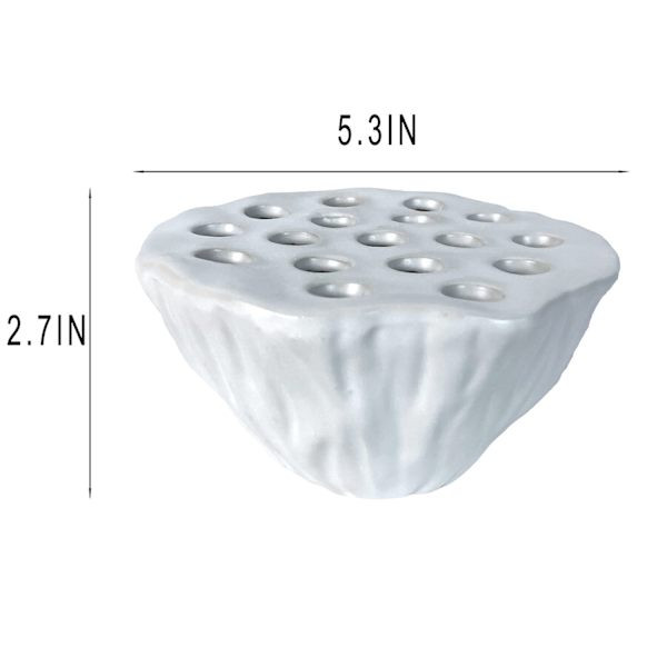 White Lotus Ceramic Vase, 3" | At Home