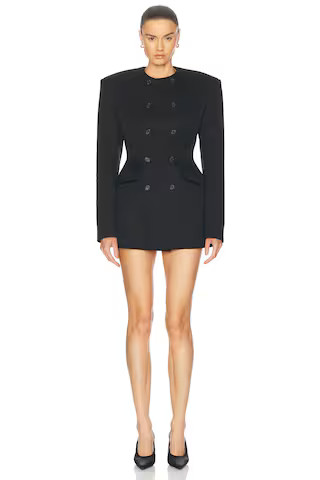 WARDROBE.NYC x Rosie Huntington-Whiteley RHW Blazer Dress in Black | FWRD 