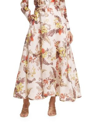 Matchmaker Floral Linen-Silk Maxi Skirt | Saks Fifth Avenue OFF 5TH
