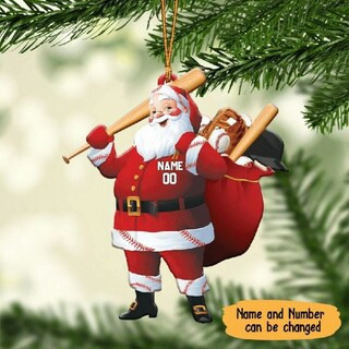 Baseball Santa Ornament, Baseball Christmas Ornament, Baseball Gifts For Boys, Sports Ornament, Gift For Baseball | Michaels Stores