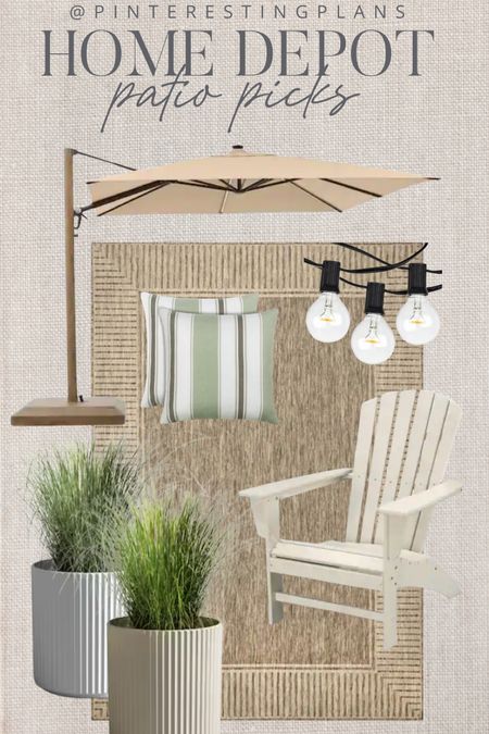 Home Depot patio picks. I have these Adirondack chairs in white and they are my favorite brand for quality. I just grabbed this planter, a great design inspired look! 

#LTKSeasonal #LTKhome #LTKfamily