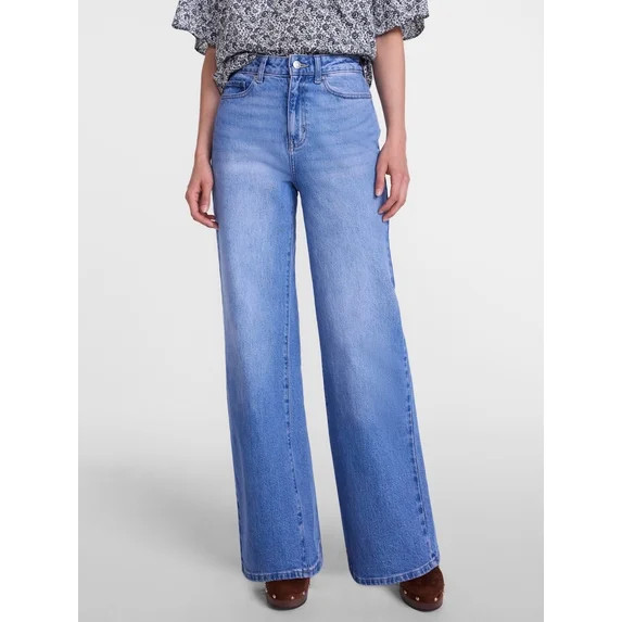 Scenario Women's Wide Leg Jeans, Sizes 0-20 | Walmart (US)