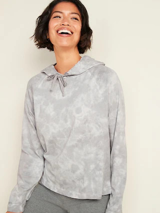 Lightweight Specially Dyed Jersey Pullover Hoodie for Women | Old Navy (US)
