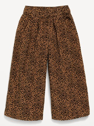 Pull-On Textured Corduroy Wide-Leg Pants for Toddler Girls | Old Navy (US)