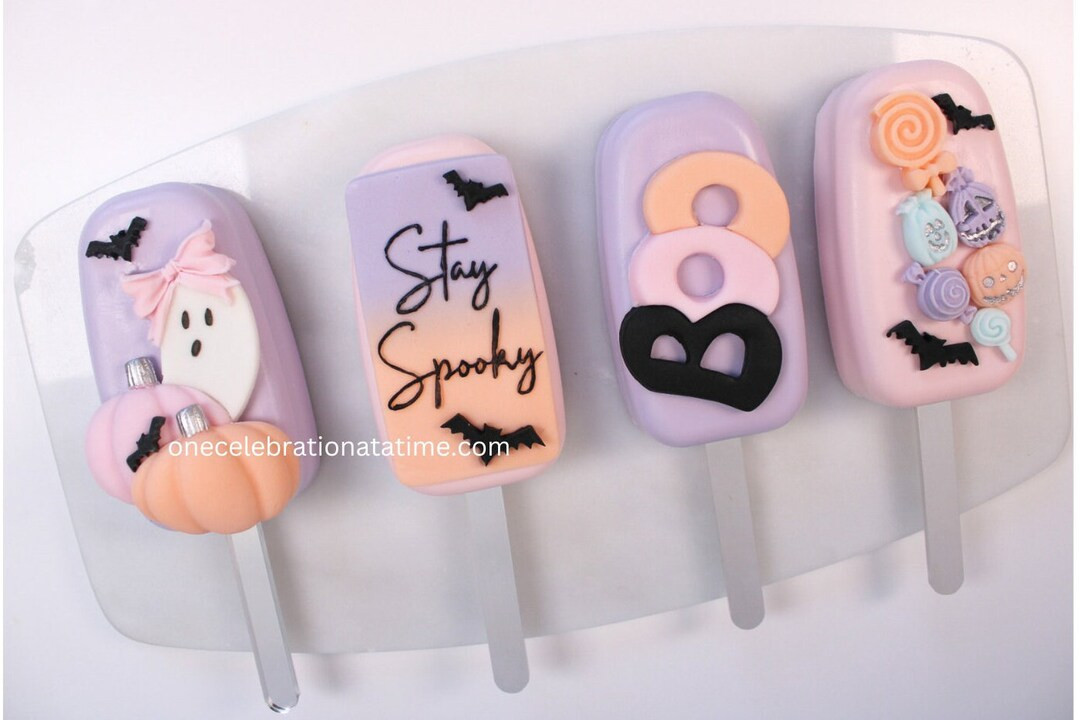 Halloween Themed Cakesicles, Spooky Halloween Cakesicles, Cute Halloween Cakesicles, Halloween ca... | Etsy (US)