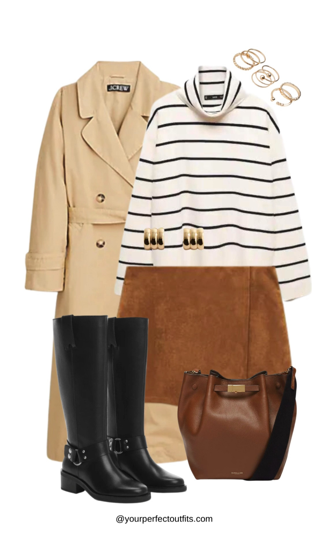 Lovely Parisian look with marinière and a trench coat 
Paired with these knee high boots for a perfect autumn look

#LTKsalealert #LTKSeasonal #LTKHoliday