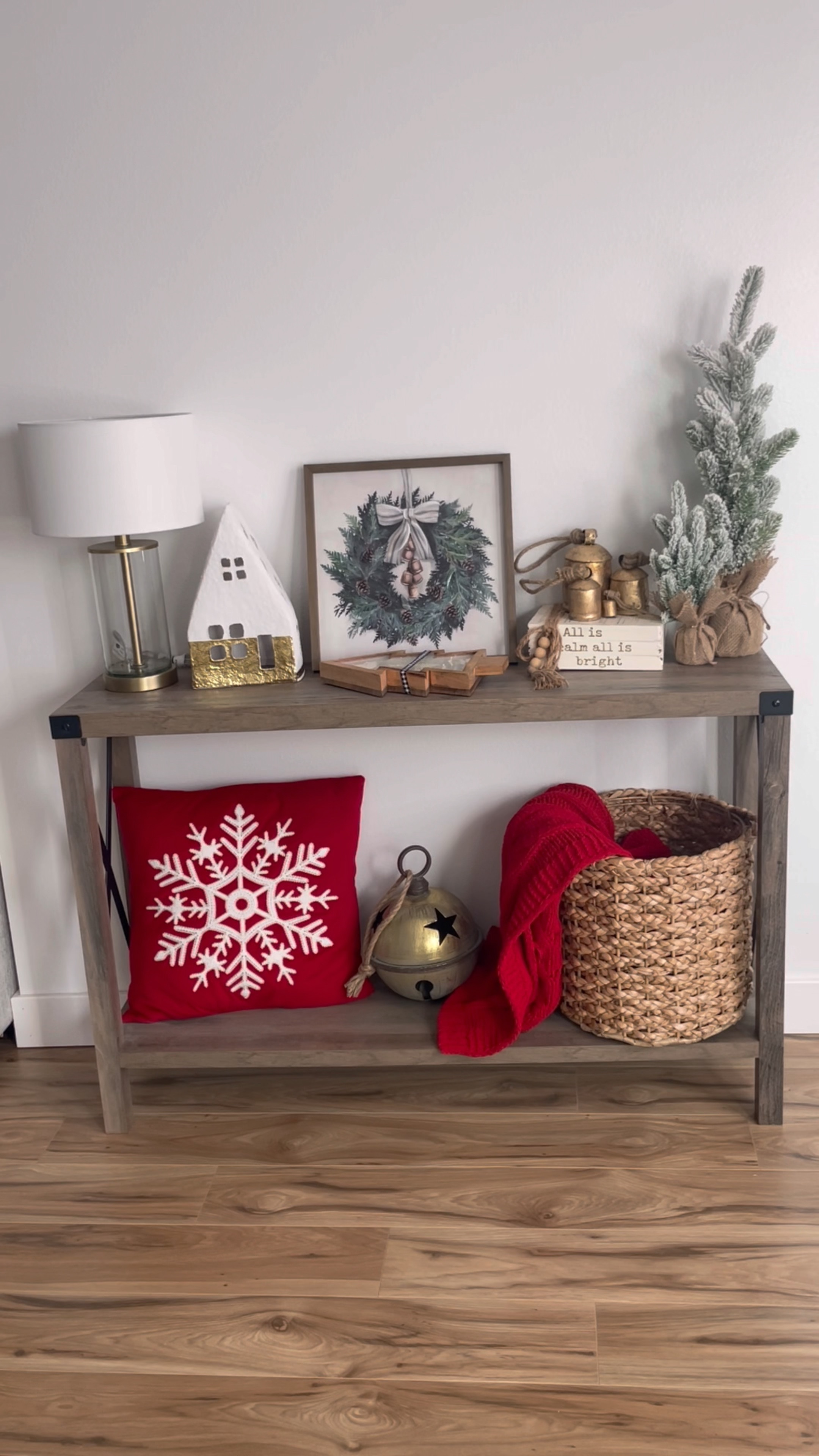 Christmas entryway decor 

#LTKWatchNow #LTKSeasonal #LTKHoliday