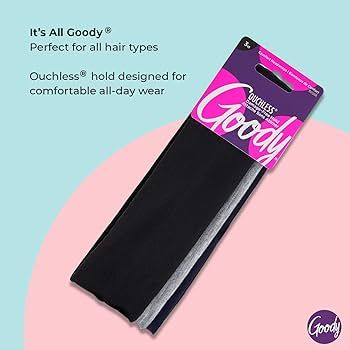 Goody Ouchless Comfort Headwraps - 3 Count(Pack of 1), Assorted Made from Fabric that is Soft and... | Amazon (US)