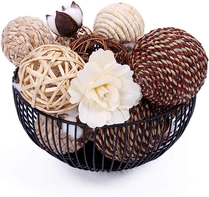 idyllic Assorted Decorative Spherical Natural Woven Twig Rattan, Suitable for Tabletop Decoration | Amazon (US)