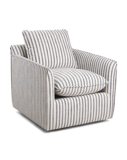 Sadie Striped Swivel Chair | TJ Maxx