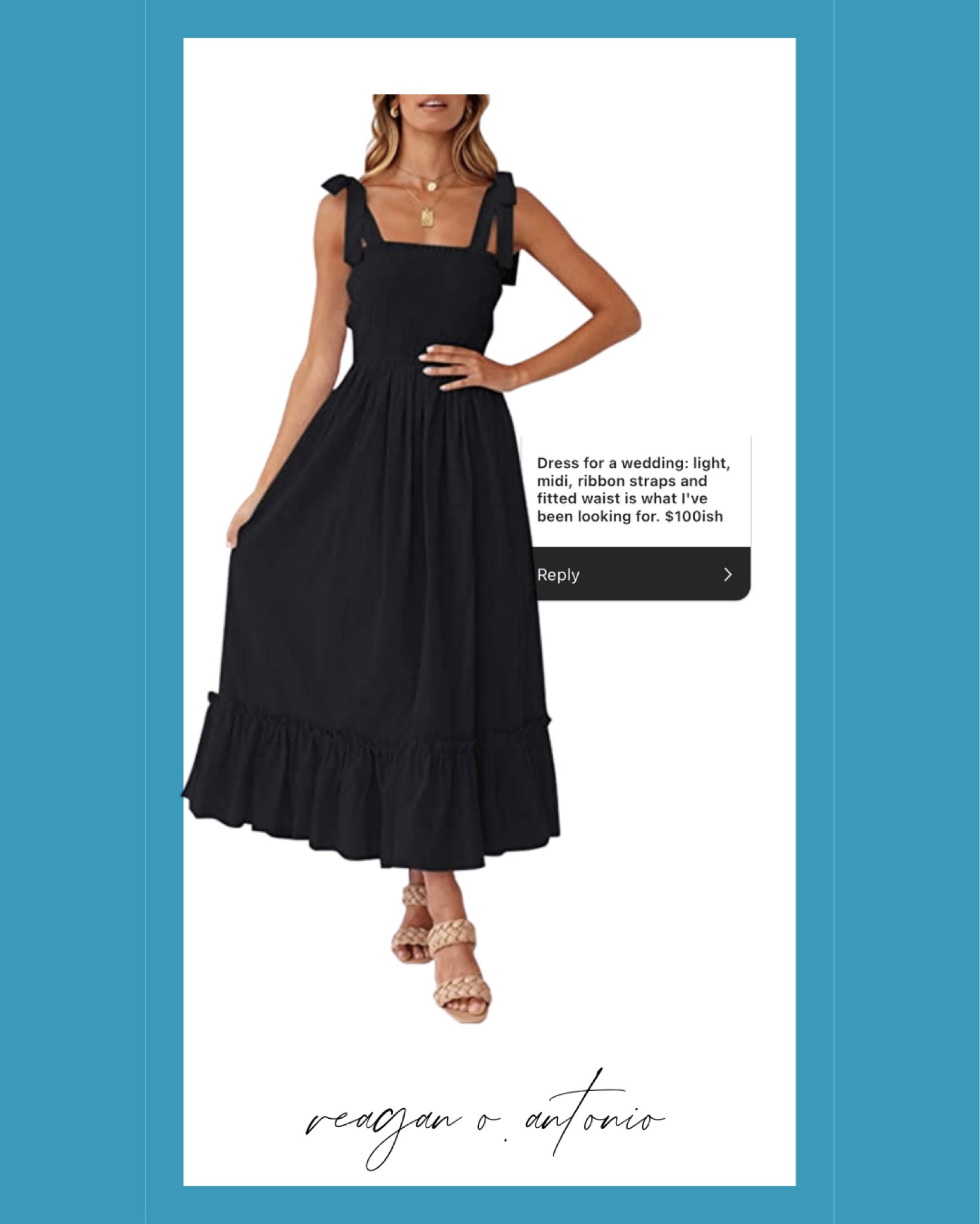 tie strap smocked top midi dress - comes in every color your heart could desire (over 30 shades) and all under $50. Thousands of amazing reviews on Amazon! 

#LTKunder50 #LTKfit #LTKwedding