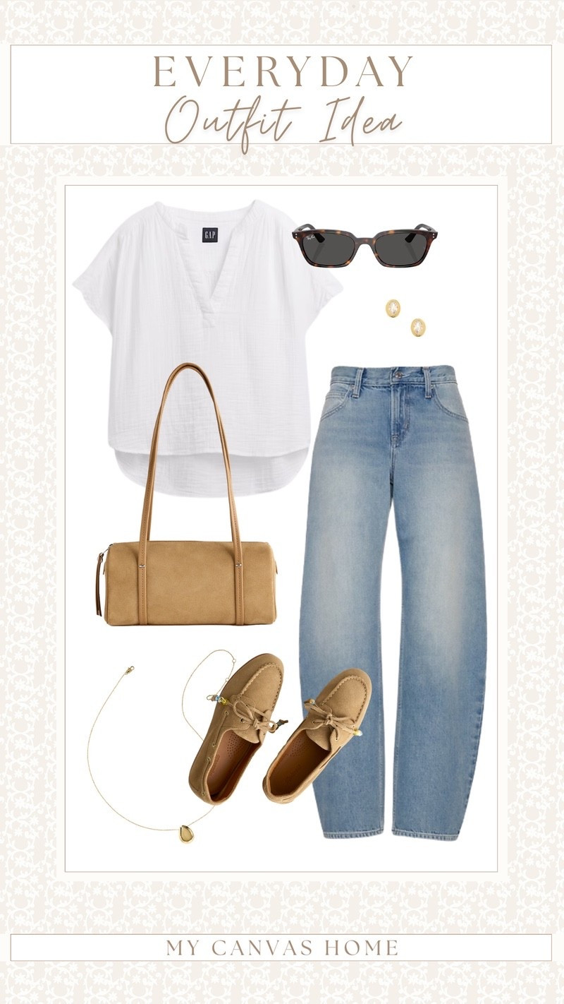 An easy yet polished everyday spring outfit idea! 🤍 These pieces are perfect as we transition from one season to another. I love how lightweight this top looks, and I know these shoes are majorly trending right now. 

#LTKSaleAlert #LTKSeasonal