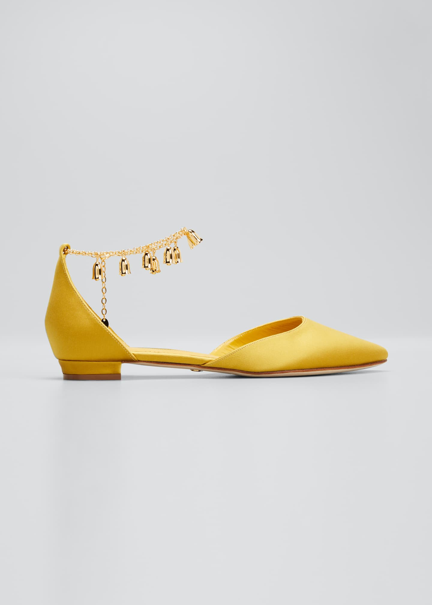 Manolo Blahnik Campanilla Flats With Bejeweled Ankle Strap | Bergdorf Goodman