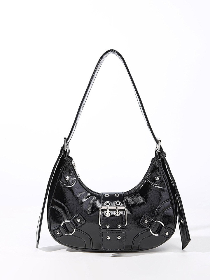 Lightweight,Business Casual Buckle Decor Hobo Bag For Teen Girls Women College Students,Rookies &... | SHEIN