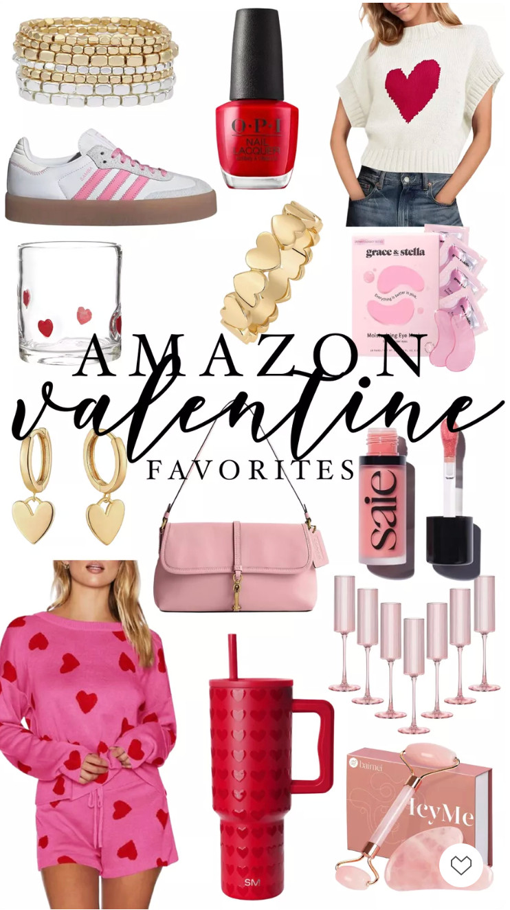 AMAZON | The cutest valentine finds this season. Love those cozy pink PJs. The pink Adidas are SO comfy. So many fun favorites.

 

 #LTKValentine #LTKOver40 #LTKSaleAlert