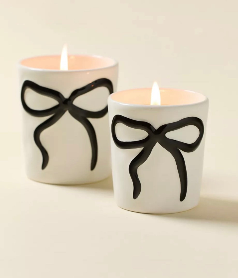 Sale alert - 50% off bow candles 

Christmas candle 
Christmas decor 
Christmas gift 

#LTKSaleAlert #LTKHoliday #LTKGiftGuide