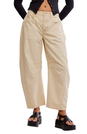 Free People Good Luck Barrel Leg Pants in Bleached Out at Nordstrom Rack, Size 30 | Nordstrom Rack