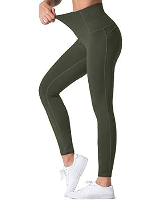 Dragon Fit High Waist Yoga Leggings with 3 Pockets,Tummy Control Workout Running 4 Way Stretch Yo... | Amazon (US)