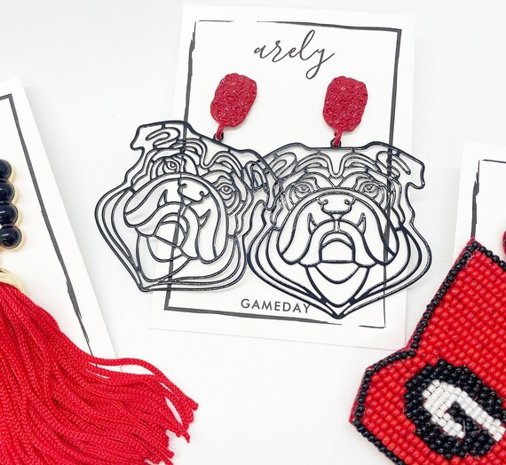 Gameday Earrings, Red and Black Earrings, College Gameday, Gifts for Grads, Graduation Gifts, Sch... | Etsy (US)