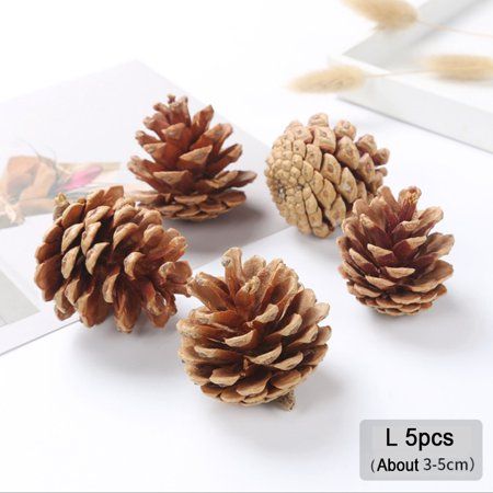 Ostrifin Wooden Pine Cones Photo Props DIY Craft Christmas Pinecone Decor Crystal Epoxy | Walmart (US)