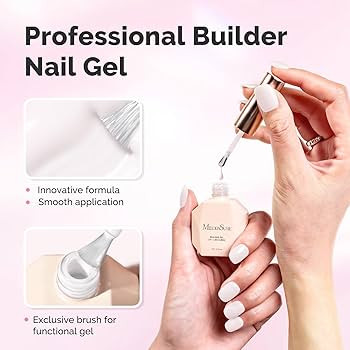 MelodySusie Builder Nail Base Gel Milky White Builder Gel for Nails Thickening, Soak Off UV Gel,E... | Amazon (US)