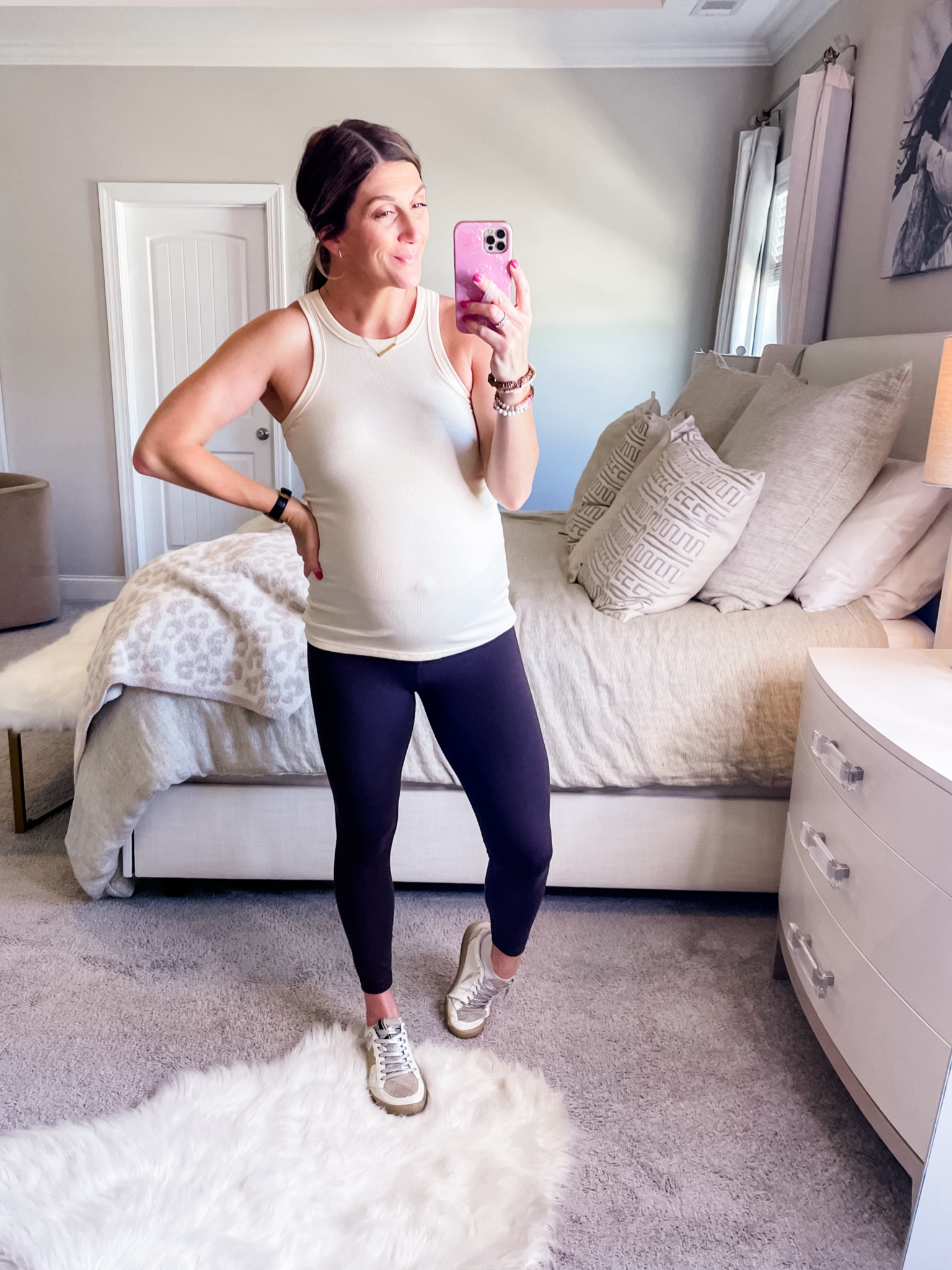 Tank-went up to large for bump. Super stretchy and comfy! Comes in 22 colors!

Leggings-6 tts aligns 25in. Color espresso 

Click below to shop!


#LTKfindsunder100 #LTKsalealert #LTKstyletip