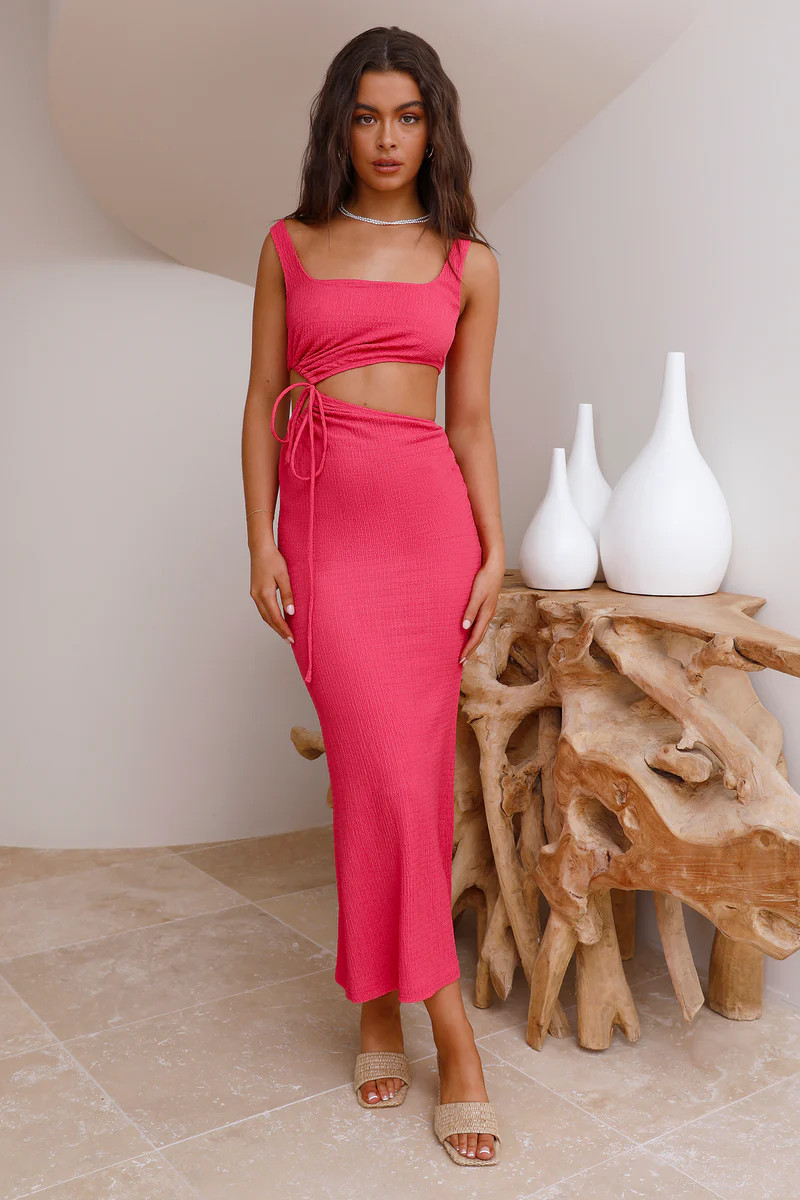 Sunday Smiles Maxi Dress Pink | Fortunate One