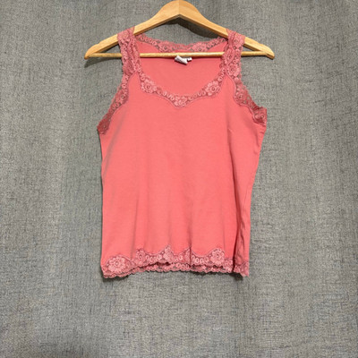 Vintage Georgiou Studio Tank Top Women L Peach Lace Camisole 90s Y2K   | eBay | eBay CA