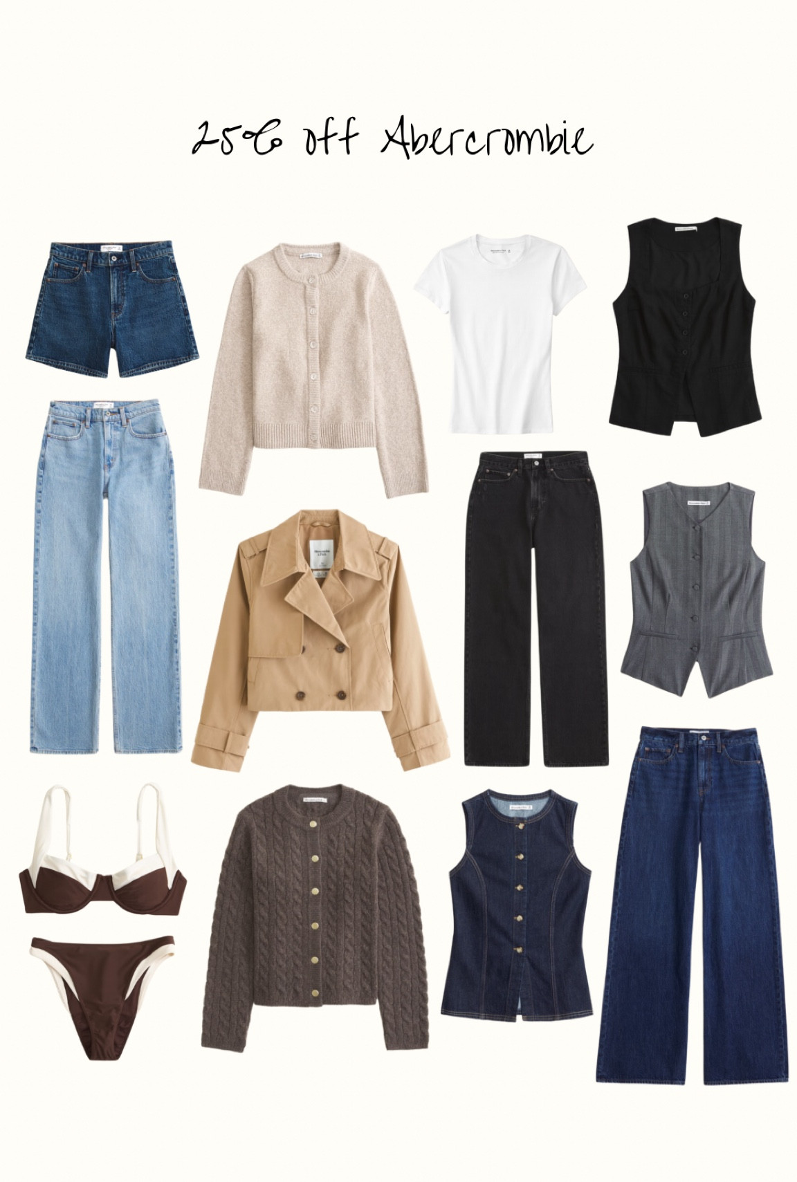 25% off Abercrombie! Such a good time to pick up some jeans as these are the absolute best in the game! 

Also included some new in spring/ summer pieces (bikini is in my basket as I go away in a few months) 

#LTKstyletip #LTKeurope #LTKuk