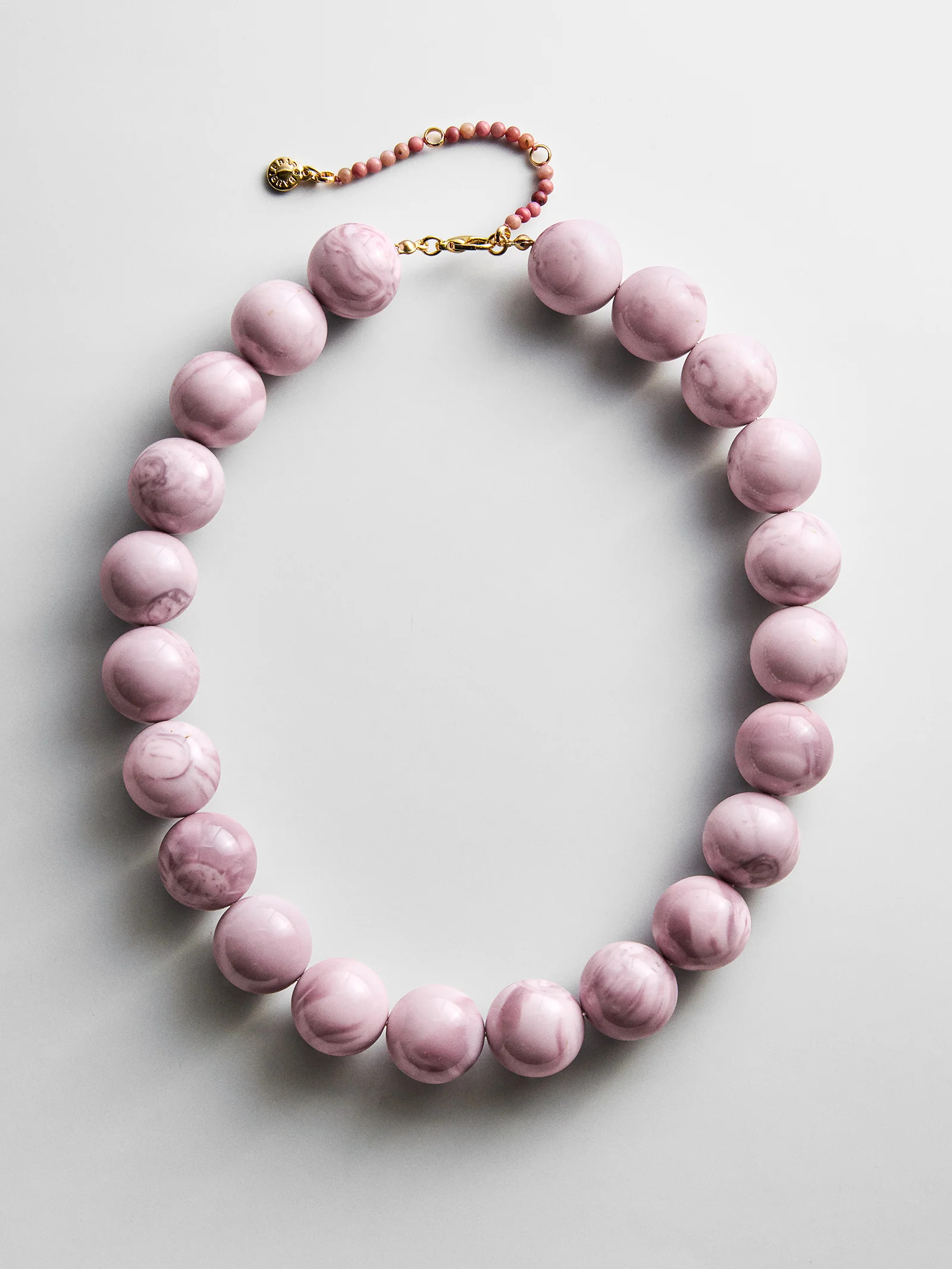 Jane Beaded Necklace - Smoky Rose Quartz | BaubleBar