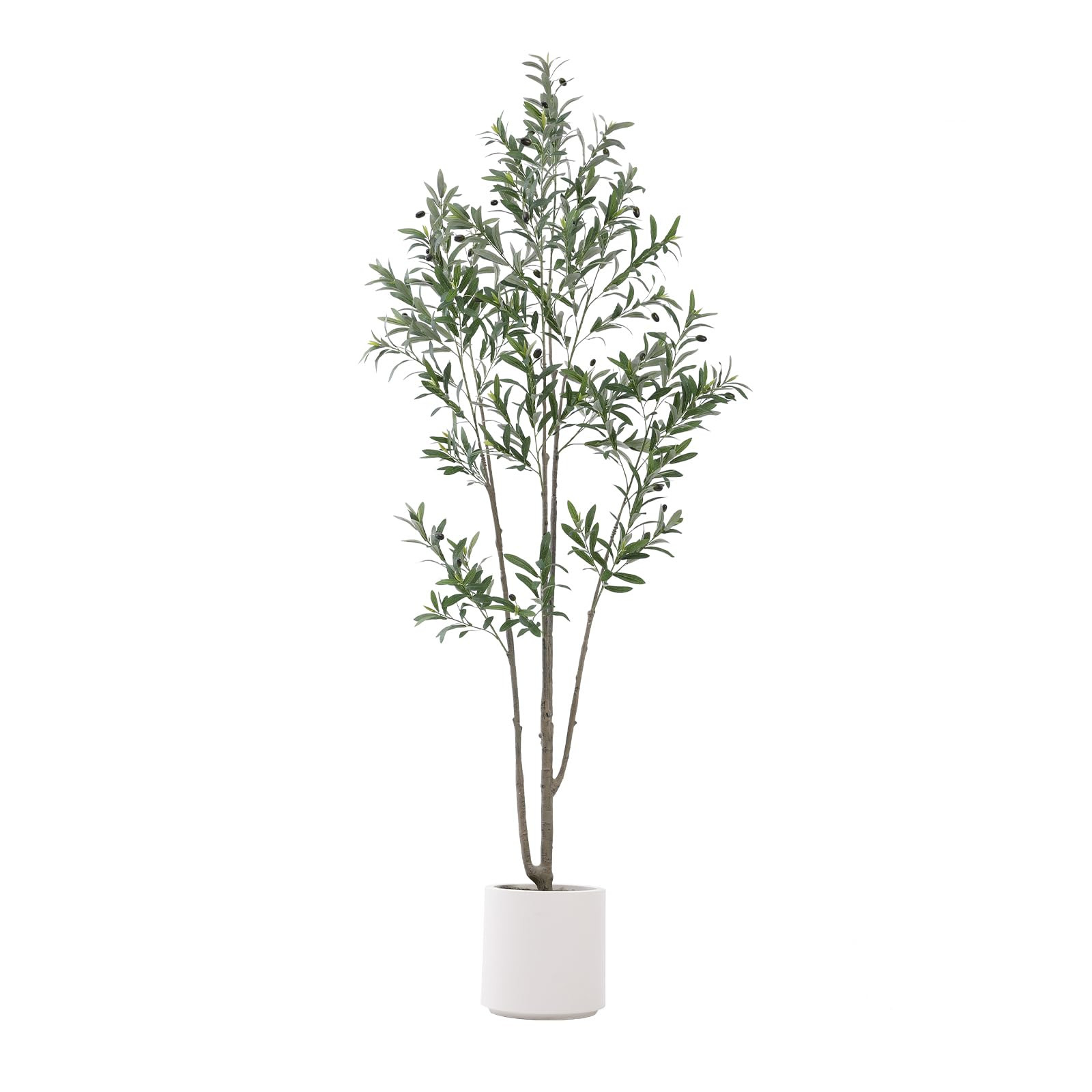 Olive Tree, 6 ft Indoor Tall Faux Tree, with White Flowerpot，Large Green Oliver Trees, Realisti... | Amazon (US)