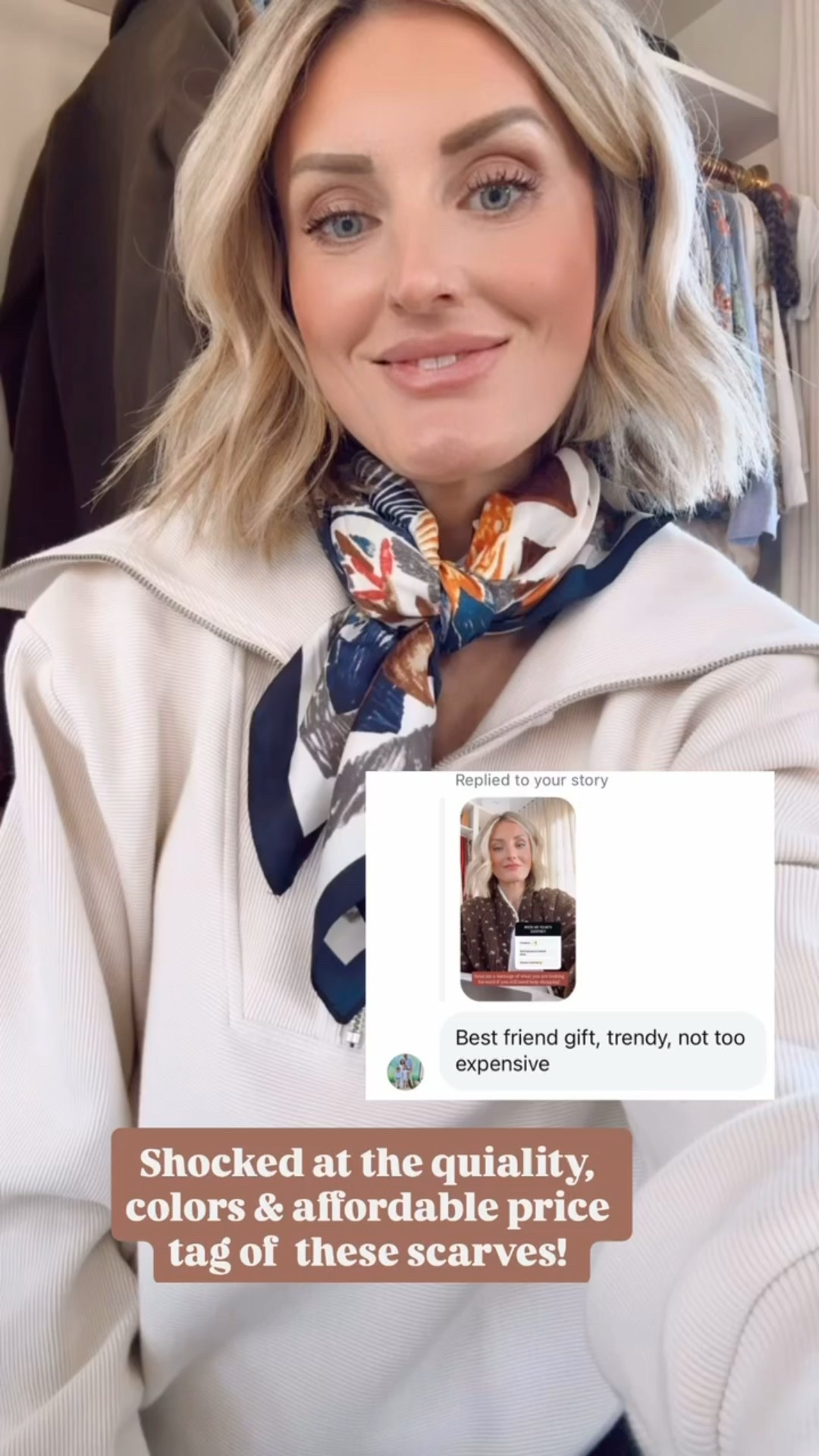 Amazon has so many great silk scarves that would make awesome gifts! I just ordered a few new patterns! Great gift for a friend, white elephant, stocking stuffer, etc!

Loverly Grey, Amazon, silk scarf, satin scarf, friend gift idea, favorite things party 

#LTKGiftGuide #LTKHoliday